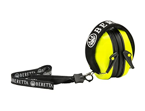 BERETTA Unisex Hearing Protection Competition Compact One Size Safety Pro Earmuff w/ Ergonomic Design & Durable Carrier Strap