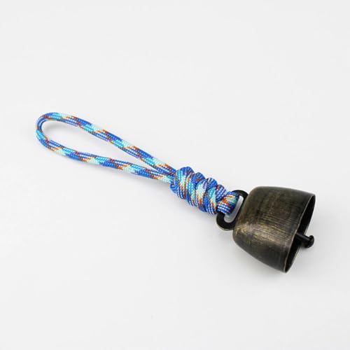 2 Pcs Outdoor Bears Bells, Vintage Bears Bell with Nylon Strap and Keychain, Loud Anti-Lost Bell for Survival Hiking Campi...