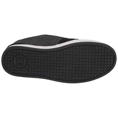 DC Men's Net Skate Casual Shoe, Black/Armor/Black, 14
