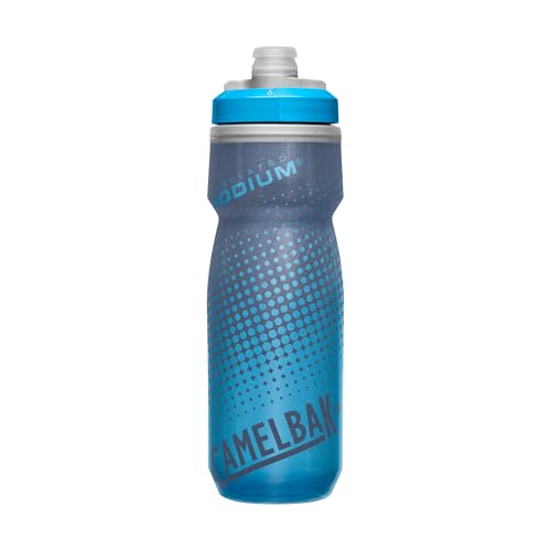 CamelBak Podium Chill Bike Insulated Squeeze Water Bottle Blue Dot, 21oz