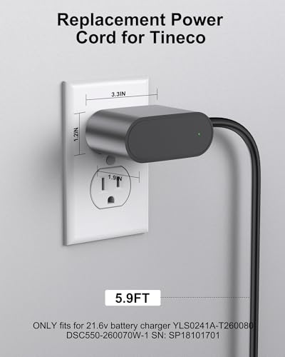 VHBW 26V Charger Replacement for TINECO Cordless Vacuum for TINECO IFLOOR 2 3 Series Cordless Floor Cleaner A10 Dash A11 S...