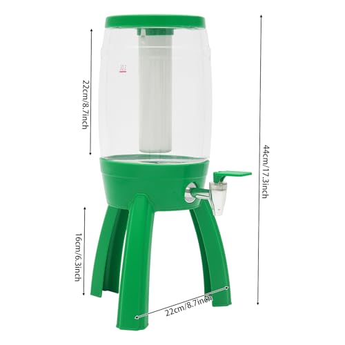 Mimosa Tower,Beer Dispenser With Ice Tube And Spigot,3l / 101.44 Oz Party Drink Dispenser With Led Light For Bar/Party,Bee...
