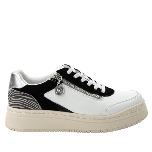 Alegria Women's Averie Zipper Platform Tennis Shoes