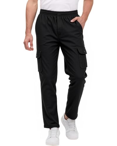 Men's Lightweight Cargo Pants with Pockets Casual Athletic Jogger Sports Outdoor Trousers Relaxed Fit Sports-Fan-Pants