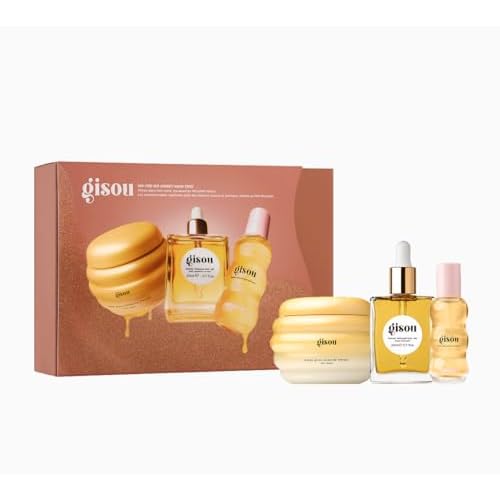 Gisou On-The-Go Honey Hair Travel Set For Instant Hydration, Strength, Shine & Frizz Control | Includes 3 Mini Hair Products