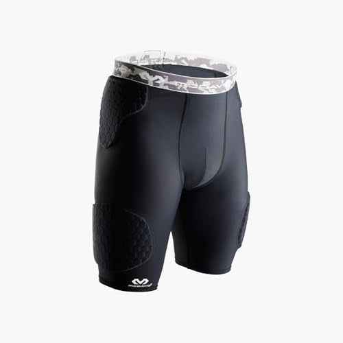 McDavid Compression Padded Shorts with HEX, Hip, Tailbone, Thigh Pads - Girdle Tights for Football, Hockey, Basketball-Unisex