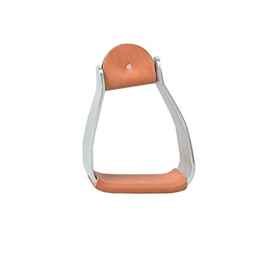 Weaver Leather Sloped Aluminum Stirrups with Leather Brown