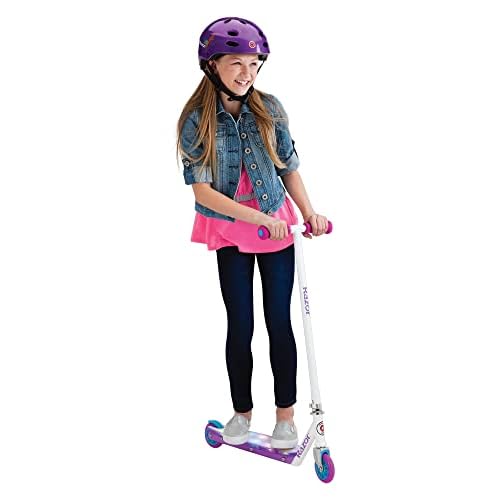 Razor Party Pop Kick Scooter - Multi-Color LED Light-Up Deck, Lightweight Steel Frame, for Kids Ages 6 and Up