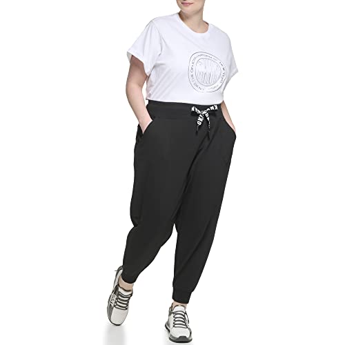 DKNY Womens Mid Rise Drawstring Joggers