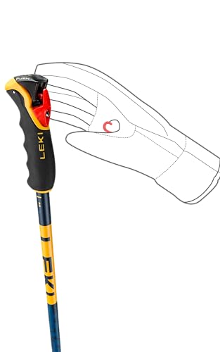 LEKI Spitfire Vario 3D Adjustable Lightweight Aluminum Ski Poles for Alpine & Backcountry Skiing