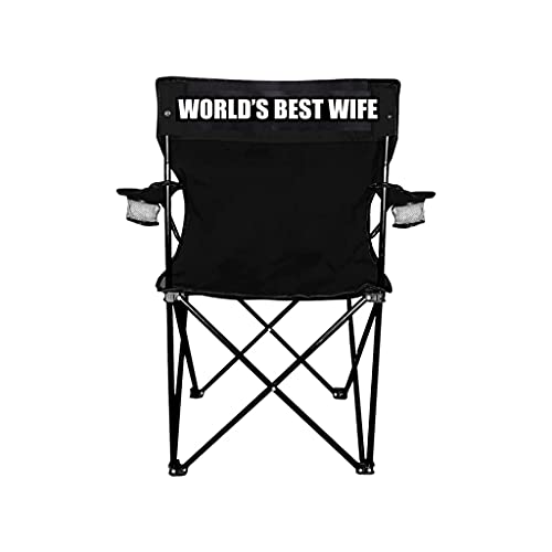 VictoryStore World's Best Wife Camping Chair with Carry Bag
