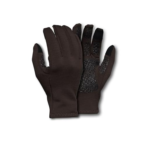 First Lite Rugged Wool Fleece Glove - Heavyweight Merino Wool Hunting Gloves with Silicone Grip and Touchscreen Compatible