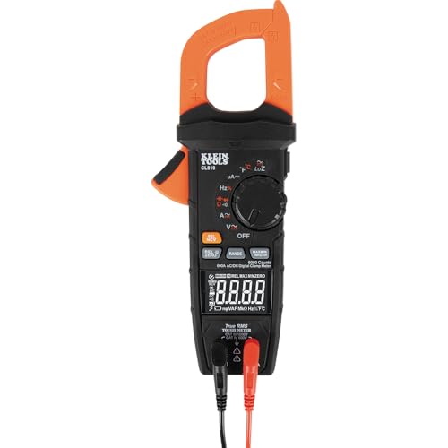 Klein Tools CL810 Digital Clamp Meter, Auto Ranging TRMS, AC/DC Volt/Current, LoZ, Continuity, Frequency, Capacitance, NCVT, Temp, More 1000V, Flashlight