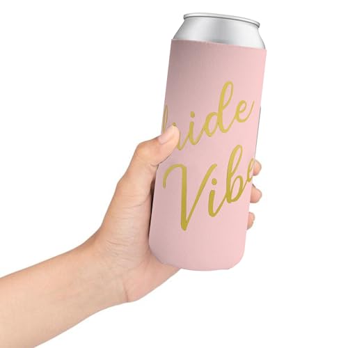 LotsBuyLots Bride & Bride Vibe Bachelorette Party Can Coolers(10 Pack),Bridesmaid Can Sleeves,Insulated Neoprene Drink Hol...