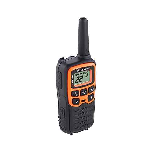 Midland -T51X3VP3 X-TALKER Walkie-Walkie - Long Range Two Way Radio for Camping Hiking Hand Held RZR FRS Compact Radio UTV communication NOAA Weather Scan - Black/Orange, 3 Radios