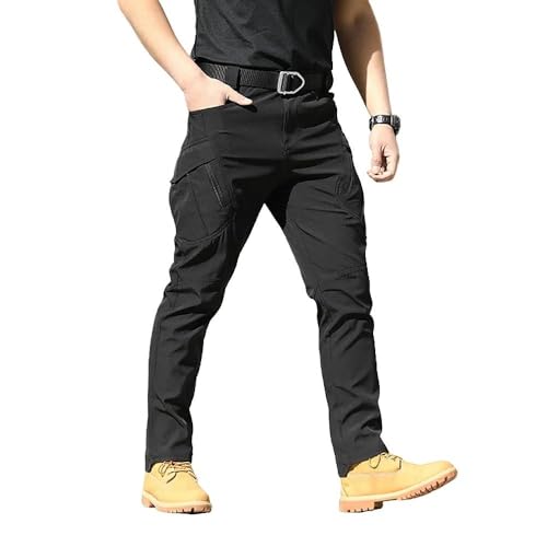 Men's Tactical Cargo Pants – Water Resistant, Lightweight Work & Hiking Pants with Multi Pockets, Belt Not Included