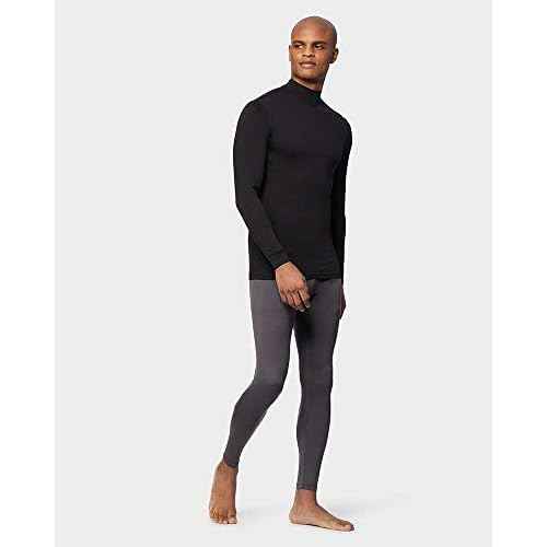 32 Degrees Heat Mens Performance Thermal Lightweight Baselayer Mock Top Long Sleeve Top