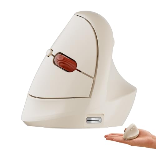 DAREU Ergonomic Vertical Wireless Mouse,2.4GHz / BT Optical Vertical Mice with Ergo Design for Comfort and Reduced Wrist S...