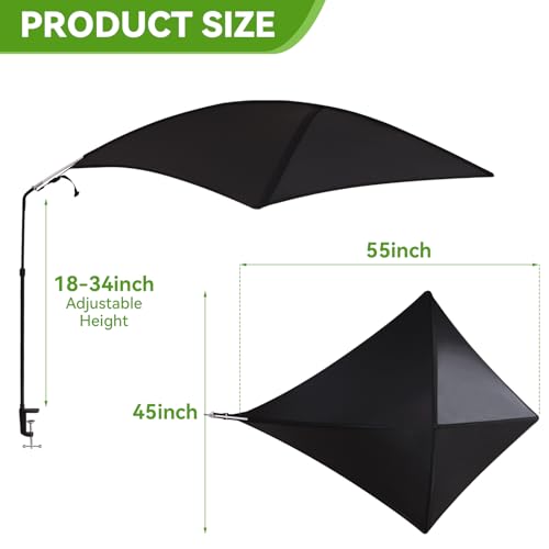 Adjustable Cubicle Shade and Desk Canopy, Essential Cubicle Cover & Light Shield for Partitions to Block Overhead Light an...