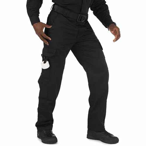 5.11 Tactical Men's Work Pants for EMS/EMT Cargo Pant for First Responders, Black, 32W x 32L, Style 74310ABR
