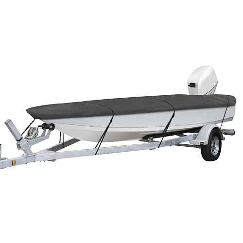 Classic Accessories StormPro Heavy-Duty Boat Cover, Fits Boats 12 ft - 14 ft Long x 68 in Wide
