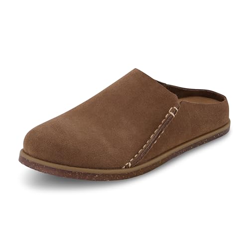 CUSHIONAIRE Women's Clay Genuine Leather footbed clog with +Comfort padding