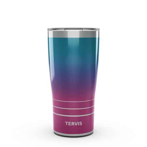 Tervis Traveler Blue Raspberry Ombre Triple Walled Insulated Tumbler Travel Cup Keeps Drinks Cold & Hot, 20oz, Stainless Steel
