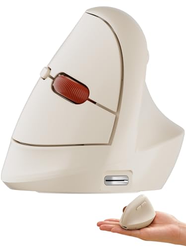 DAREU Ergonomic Vertical Wireless Mouse,2.4GHz / BT Optical Vertical Mice with Ergo Design for Comfort and Reduced Wrist S...