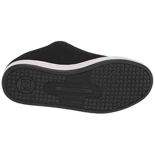 DC Women's Court Graffik Casual Low Top Skate Shoe, Black/White Stencil, 6.5
