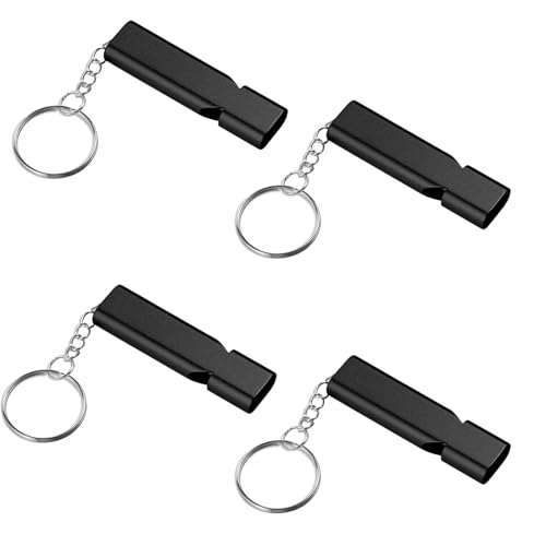 Premium Extra Loud Whistles for Camping Hiking Hunting Outdoors Sports and Emergency Situations, Sturdy but Light Aluminiu...