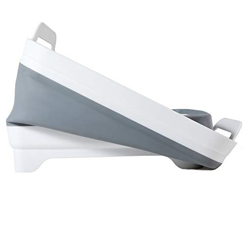 FOSJGO 2.4 Gal(9L) Collapsible Dish Basin with Drain Plug,Space Saving Multiuse Foldable Sink Tub,Dishpan,Kitchen Sink for...