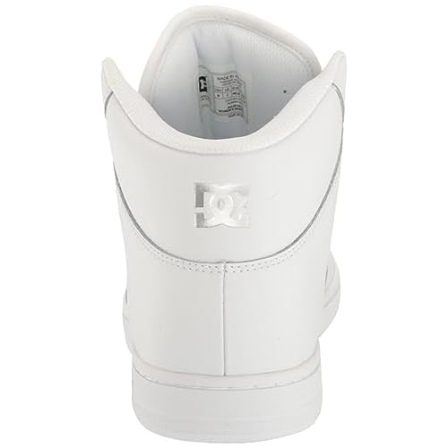 DC Women's Manteca 4 High Top Skate Shoe White/Silver 8.5