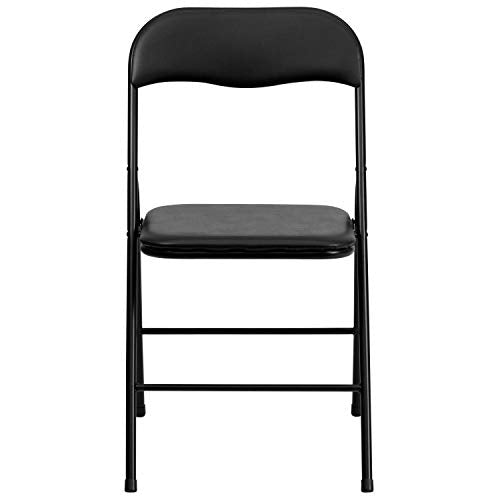 EMMA + OLIVER 5-Piece Multipurpose Folding Card Table and Chairs Set for 4 Players, Padded Top Portable Square Folding Tab...