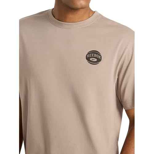 Reebok Men's Hooptastic Crewneck T-Shirt, Standard Fit, Lightweight Cotton-Poly Jersey Fabric