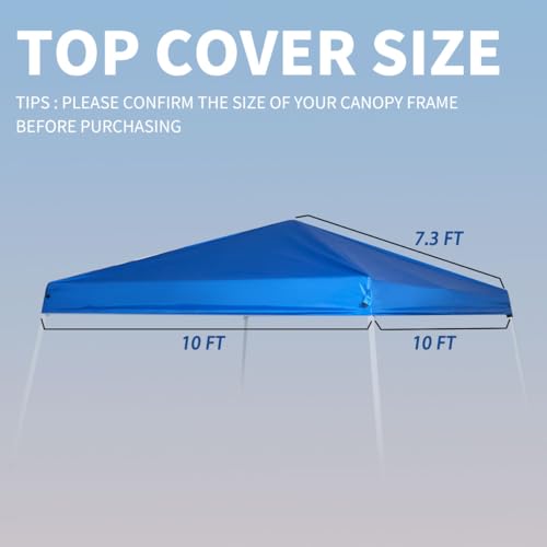 Birodeko Canopy Replacement Top Only, 300D Wateproof Pop-Up Canopy Tent Top Cover with Ropes, Instant Canopy Top Sunshade ...