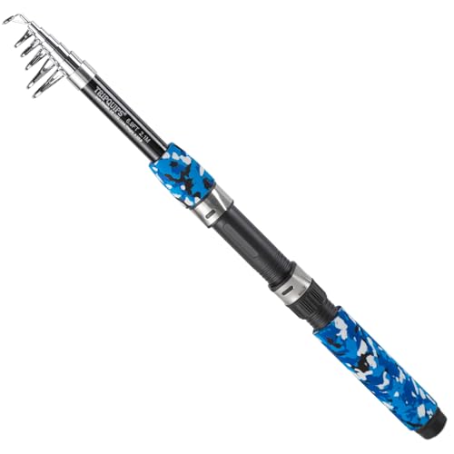 Tripquips 6.9FT Telescopic Fishing Rod - Lightweight Spinning Fishing Pole for Freshwater and Saltwater Anglers
