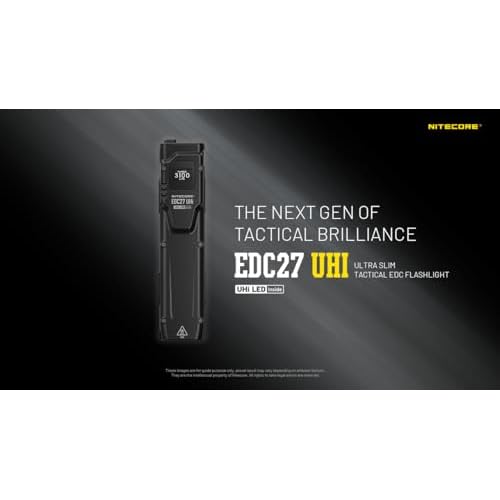 Nitecore EDC27 UHi 3100 Lumen USB Rechargeable Slim Body LED Flashlight EdisonBright Brand Charging Adapter
