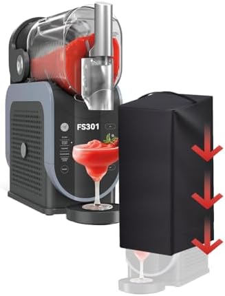 Anti-Static 600D Oxford Slushie Machine Cover for Ninja Professional Slushie Machine FS301/SLUSHi Frozen Drink Maker FS301C – Waterproof & Dustproof Protective Lid for Frozen Beverage Maker, Black