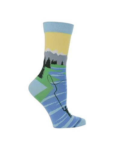 WHD Fly Fishing Crew Socks for Women & Men | Fishing Gift, Outdoor Adventure Socks