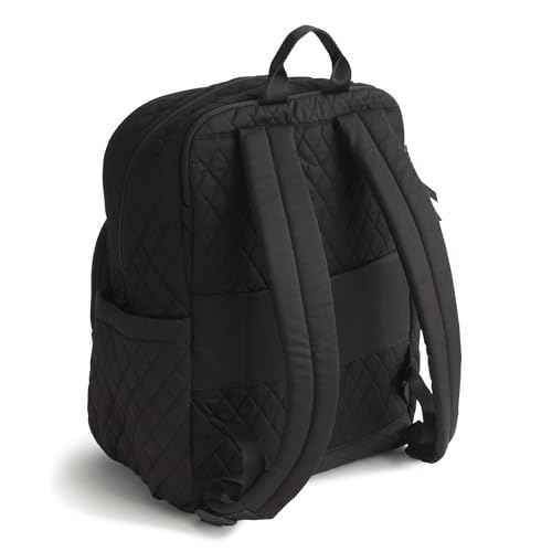 Vera Bradley Women's Premium Cotton Large Bancroft Backpack, Moonless Night, One Size