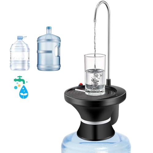 Drinking Water Dispenser Pump, Automatic Electric Drinking Water Bottle Pump for 2-5 Gallon Water Jugs, USB Rechargeable w...