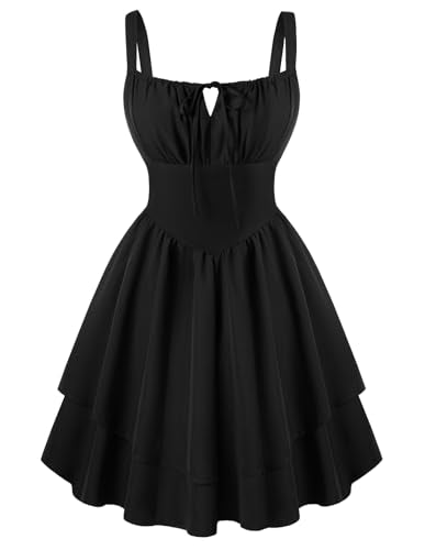 SCARLET DARKNESS Corset Mini Dress for Women Teens 2026 Summer Ruffle Sundress Graduation Homecoming Dresses