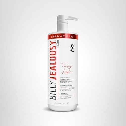 Billy Jealousy Fuzzy Logic Men's Shampoo for Thinning Hair, Peppermint-Infused, With DHT Blockers to Prevent Hair Loss and Breakage, Cleans Thoroughly, Adds Volume, 33.8 Fl Oz