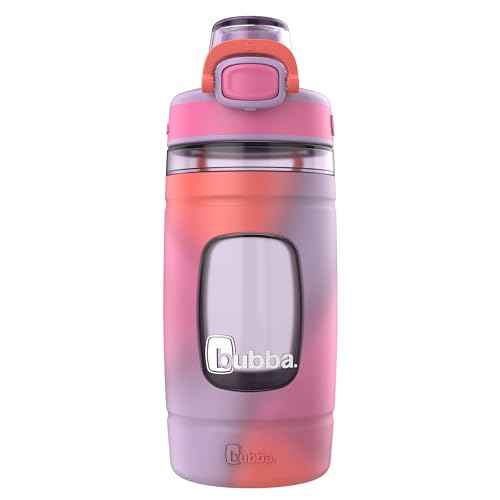 Bubba Kids Flo Silicone Sleeve and Wide Mouth 16oz. Water Bottle Medium Multi Frost (Tie Dye)