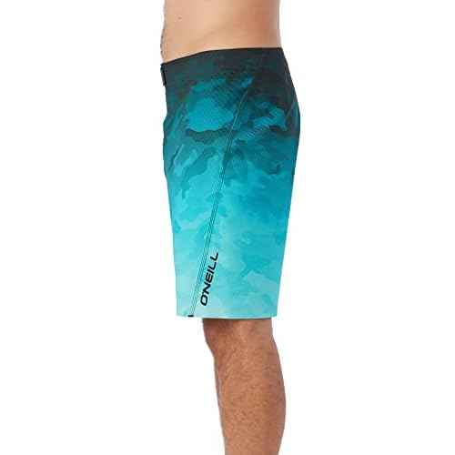 O'NEILL Men's 20 Inch Stripe Boardshorts - Water Resistant Swim Trunks for Men with Quick Dry Stretch Fabric and Pockets