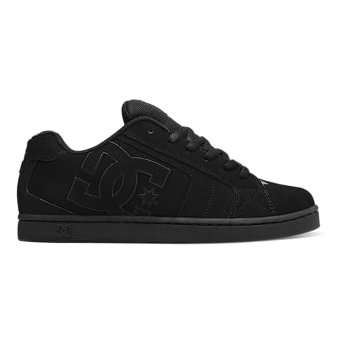 DC mens Net Skate Shoe, Black/Black/Black, 12 US