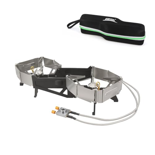 BRS-32 Portable Camping Stove, Foldable, Adjustable Control, and Carrying Case Included - Experience Hassle-Free Outdoor C...
