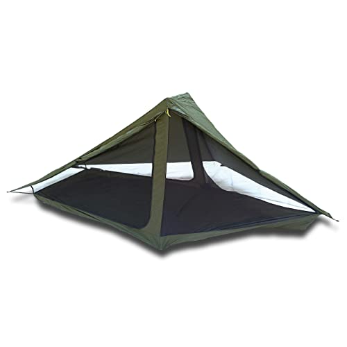 Six Moon Designs Skyscape Trekker Dark Green 1 Person 28 oz. Ultralight Backpacking Tent. Our Longest Shelter. Floor Stret...