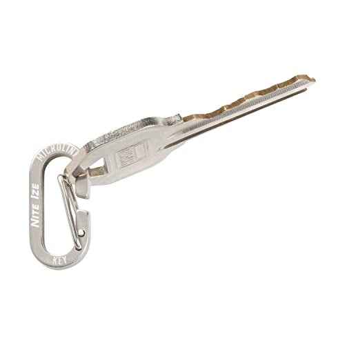 Nite Ize MicroLink Carabiner, Stainless Steel Mini Key Rings for Keys Fobs MultiTools and More, 4 Pack