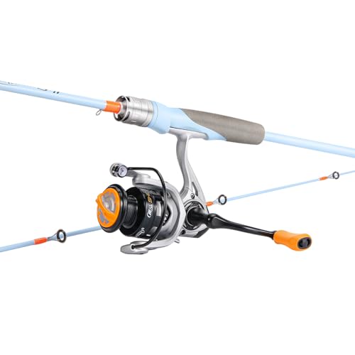 Fishing Reel Rod Combo, 24Ton Graphite Blanks 2-Piece Casting & Spinning Rod for Bass Fishing